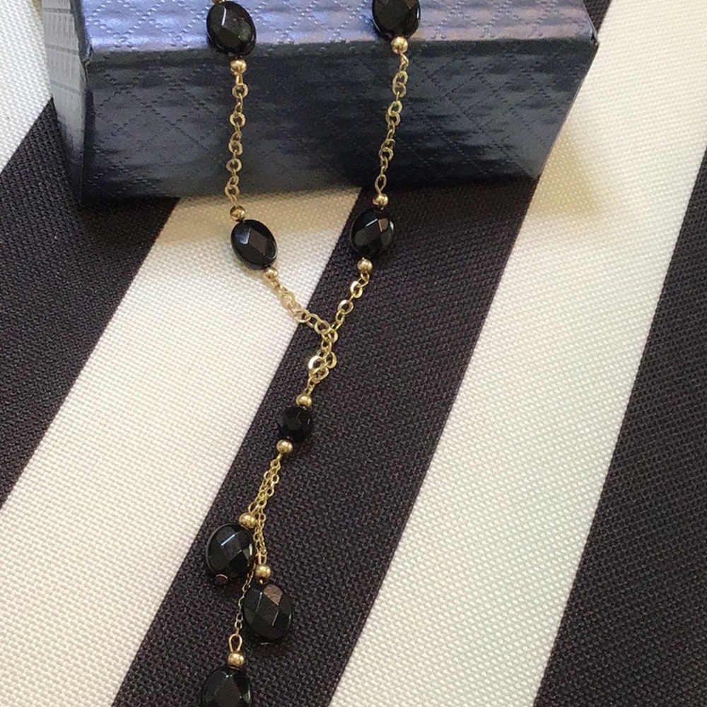 14K and Onyx Necklace. Price is firm! - Picture 2 of 4